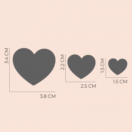 SET PERFORADORAS CORAZONES 3 PZAS QUELL