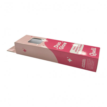 PAQUETE DE 2 PLUMAS ADHESIVAS 1MM Y 10MM DUO GLOW QUELLI