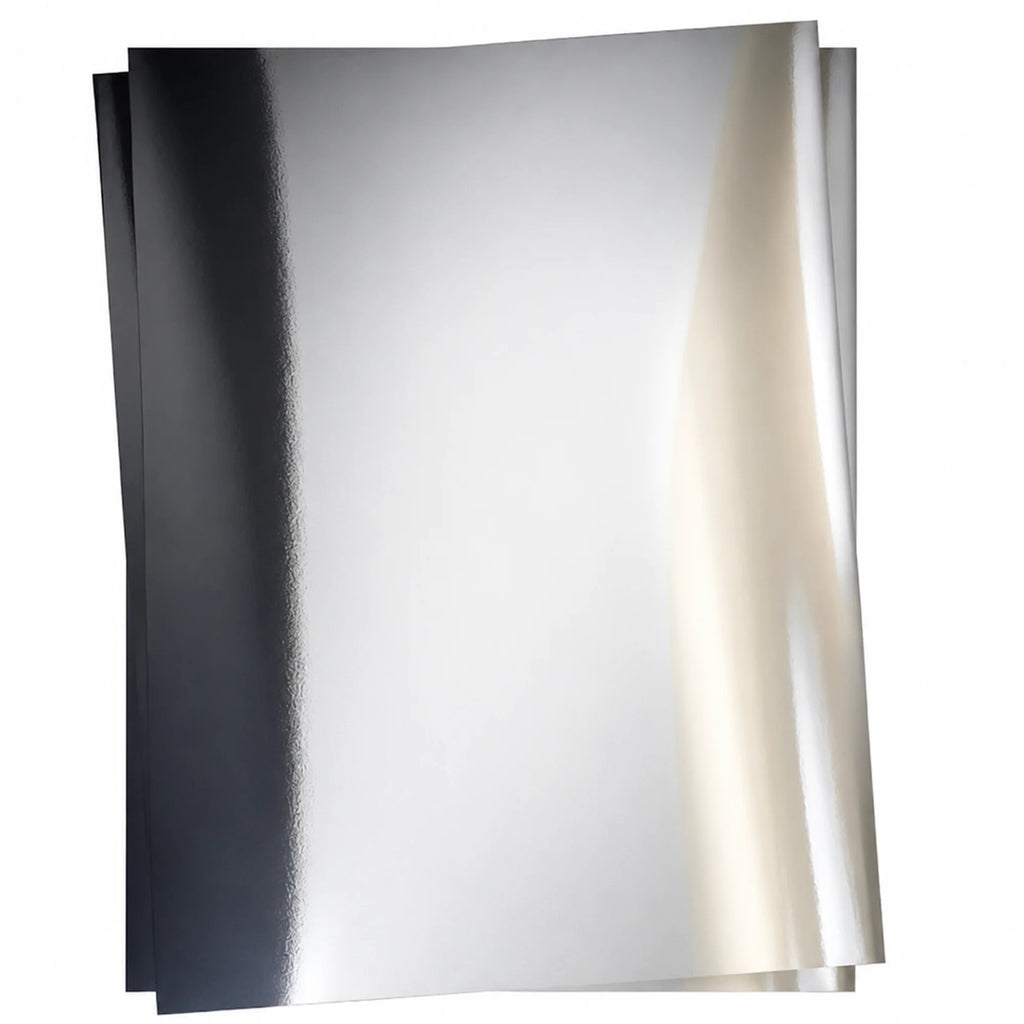 Paquete cartulina metálica plata liso 230 gr 21x29.7 cm C/10 hojas
