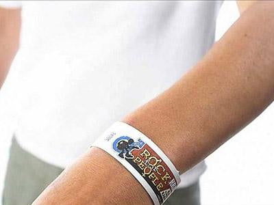 Pulseras de papel Tyvek Desechable Amarillo Neón 3/4" x 10"