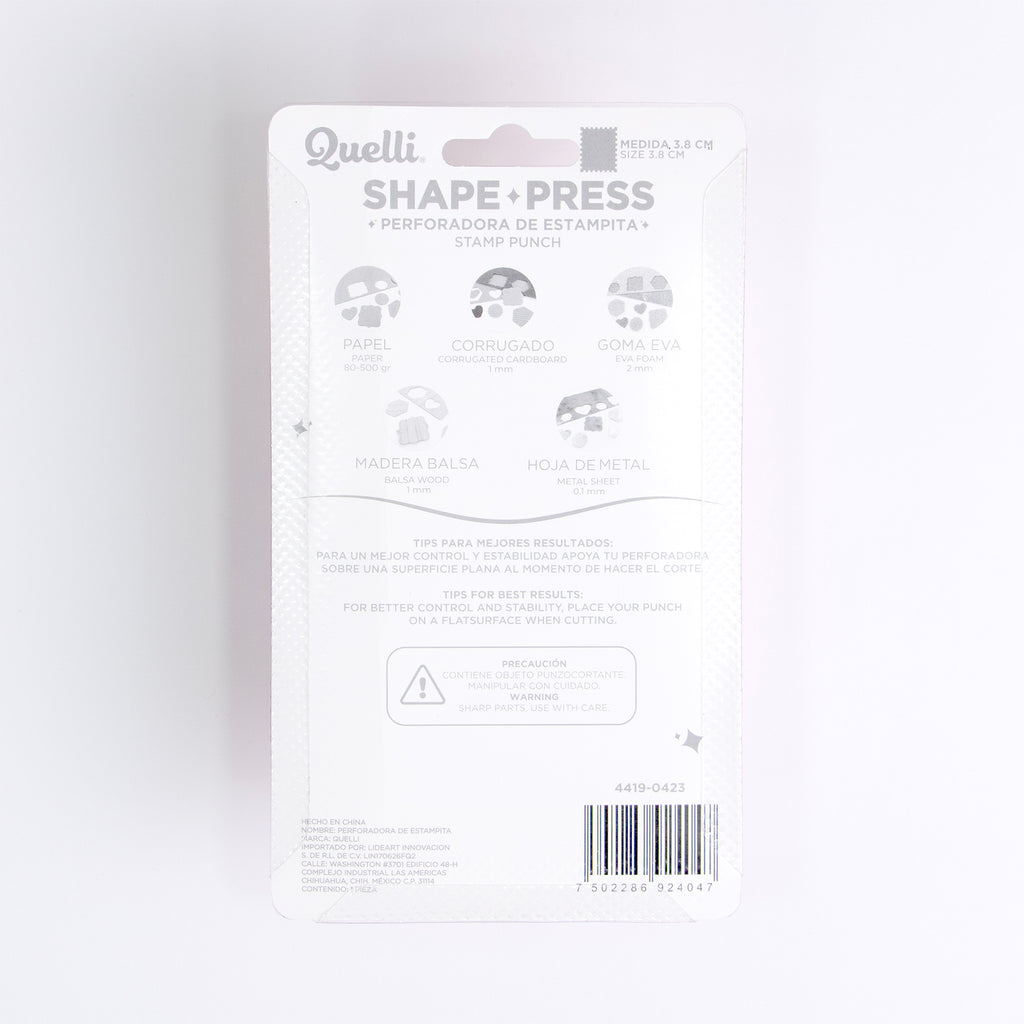 PERFORADORA PAPEL Y FOAMY ESTAMPITA 3.8 CM QUELLI