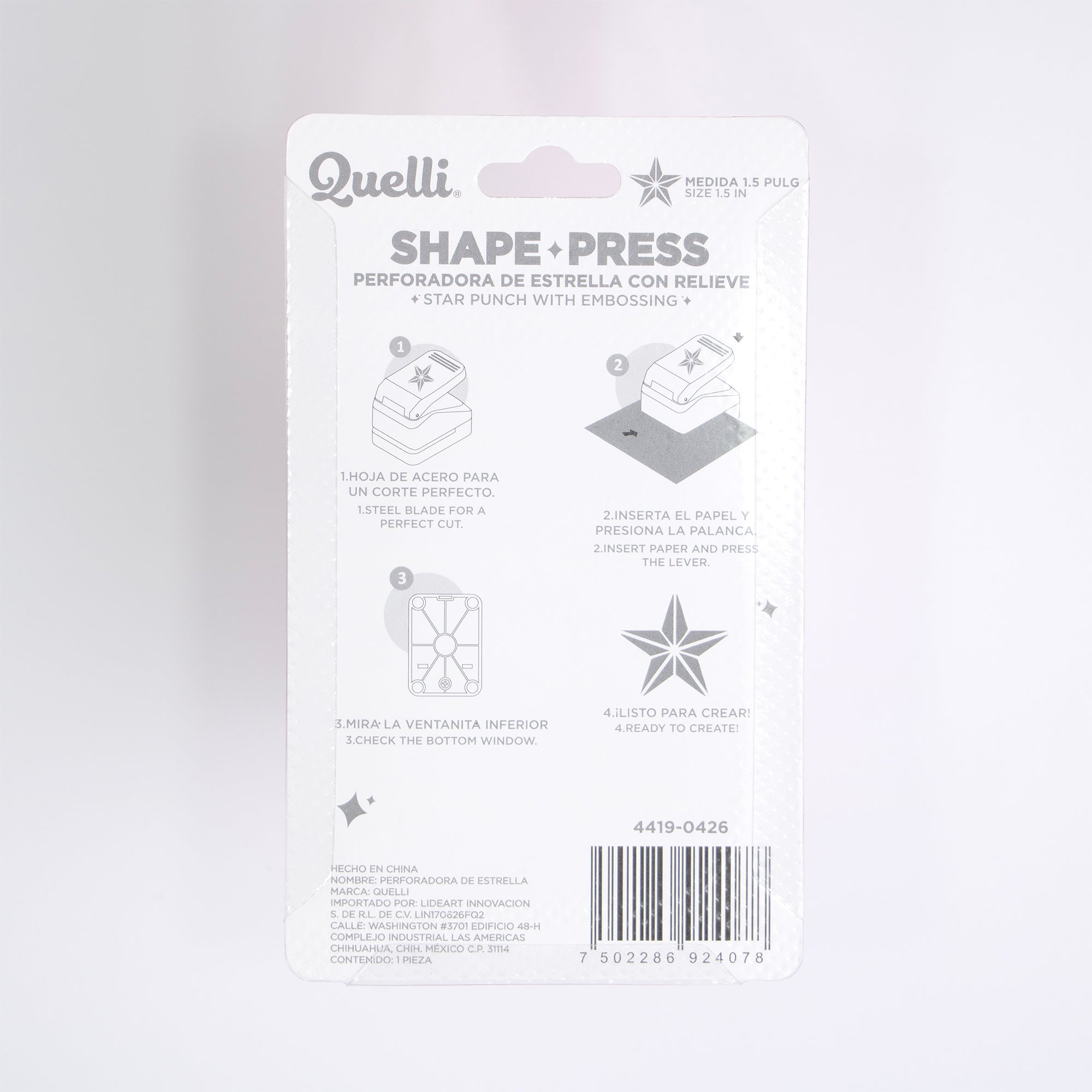 PERFORADORA ESTRELLA CON RELIEVE 1.5" QUELLI