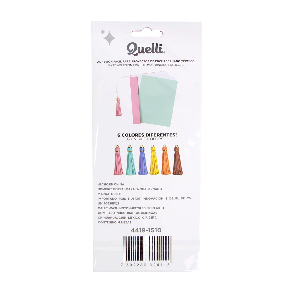 Borlas Luxe para encuadernado 6 pz quelli