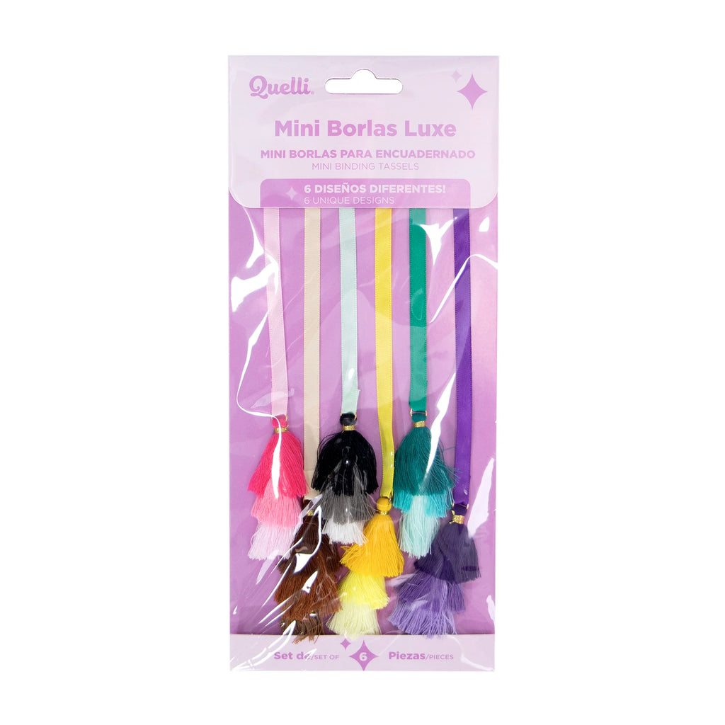 Mini borlas Luxe para encuadernado 6 pz quelli