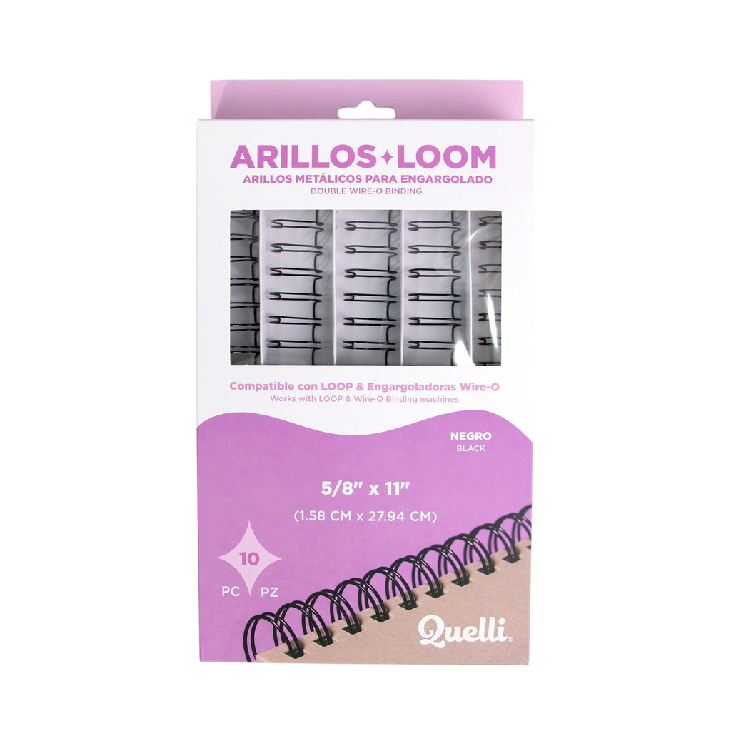 Arillos 5/8" negro 10 pz quelli