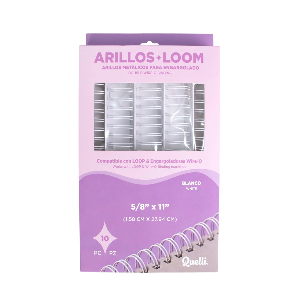 Arillos 5/8" blanco 10 pz quelli