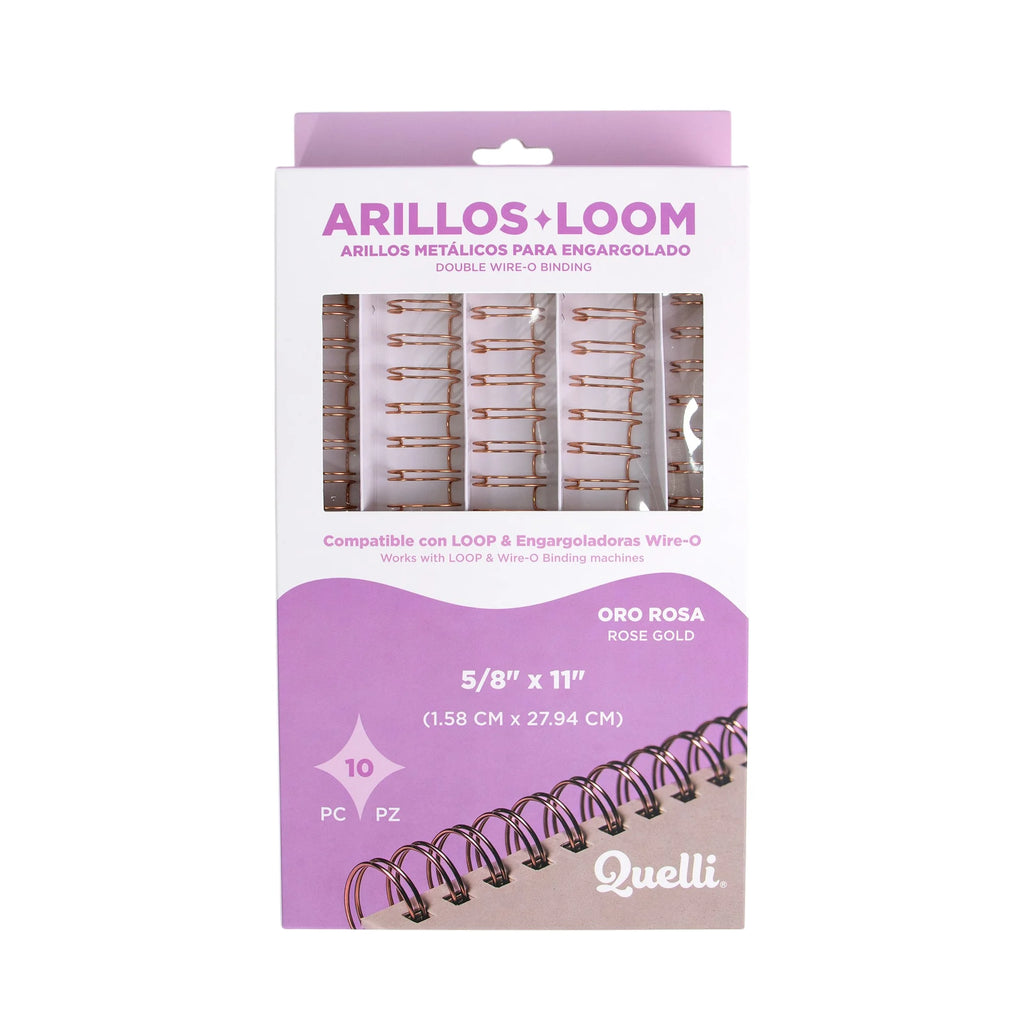 Arillos 5/8" rose gold 10 pz quelli