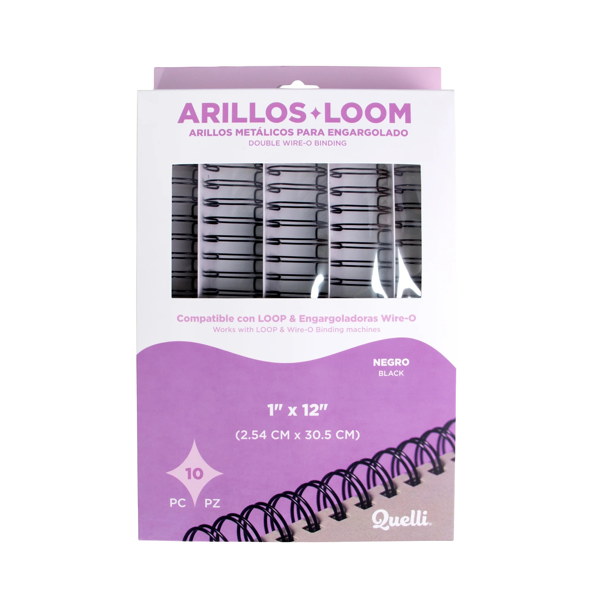 Arillos 1" negro 10 pz quelli