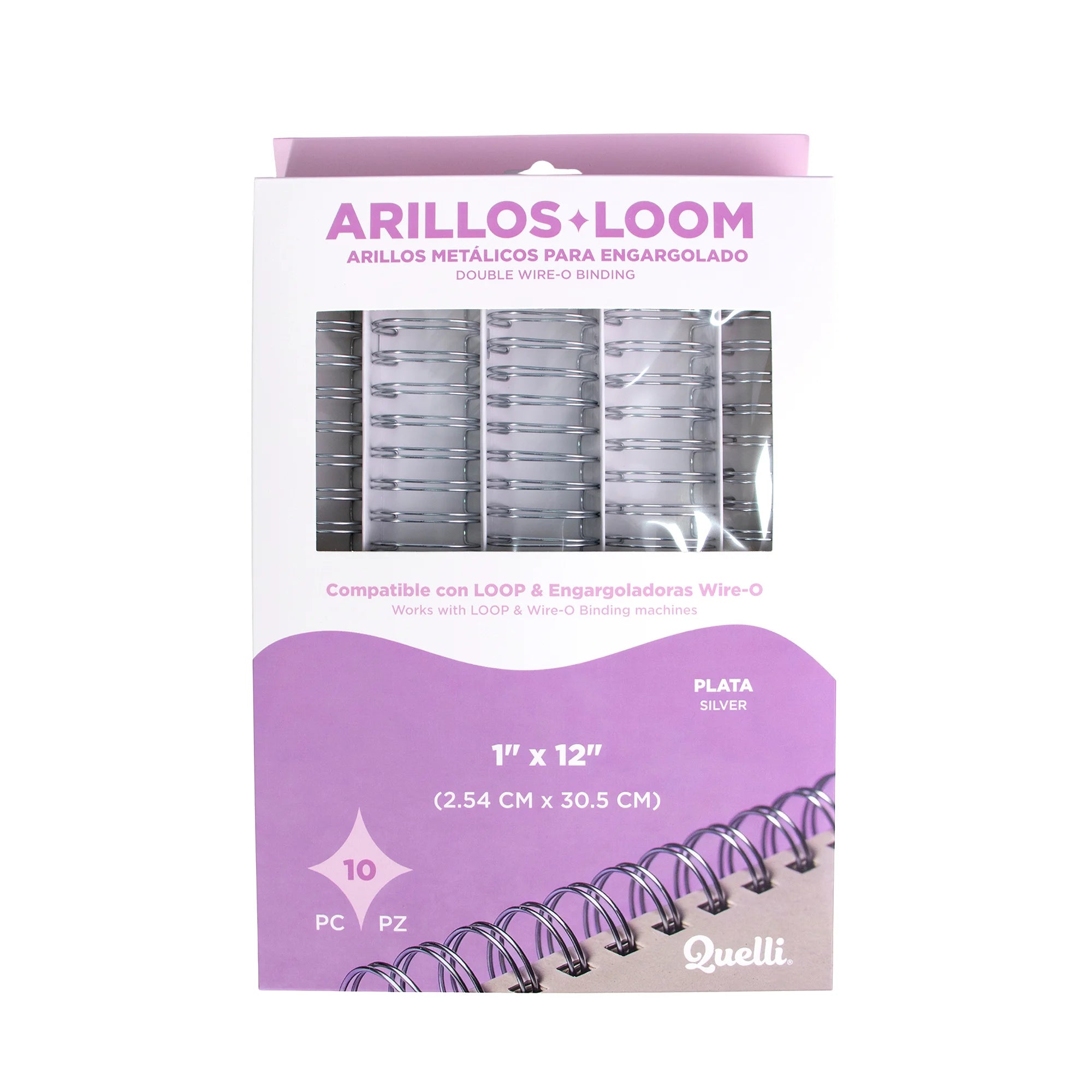 Arillos 1" plata 10 pz quelli
