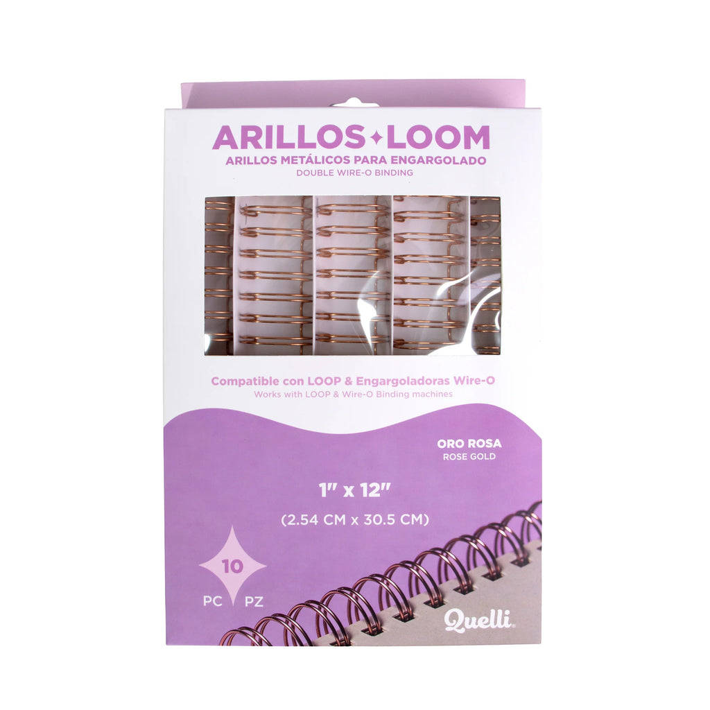 Arillos 1" rose gold 10 pz quelli
