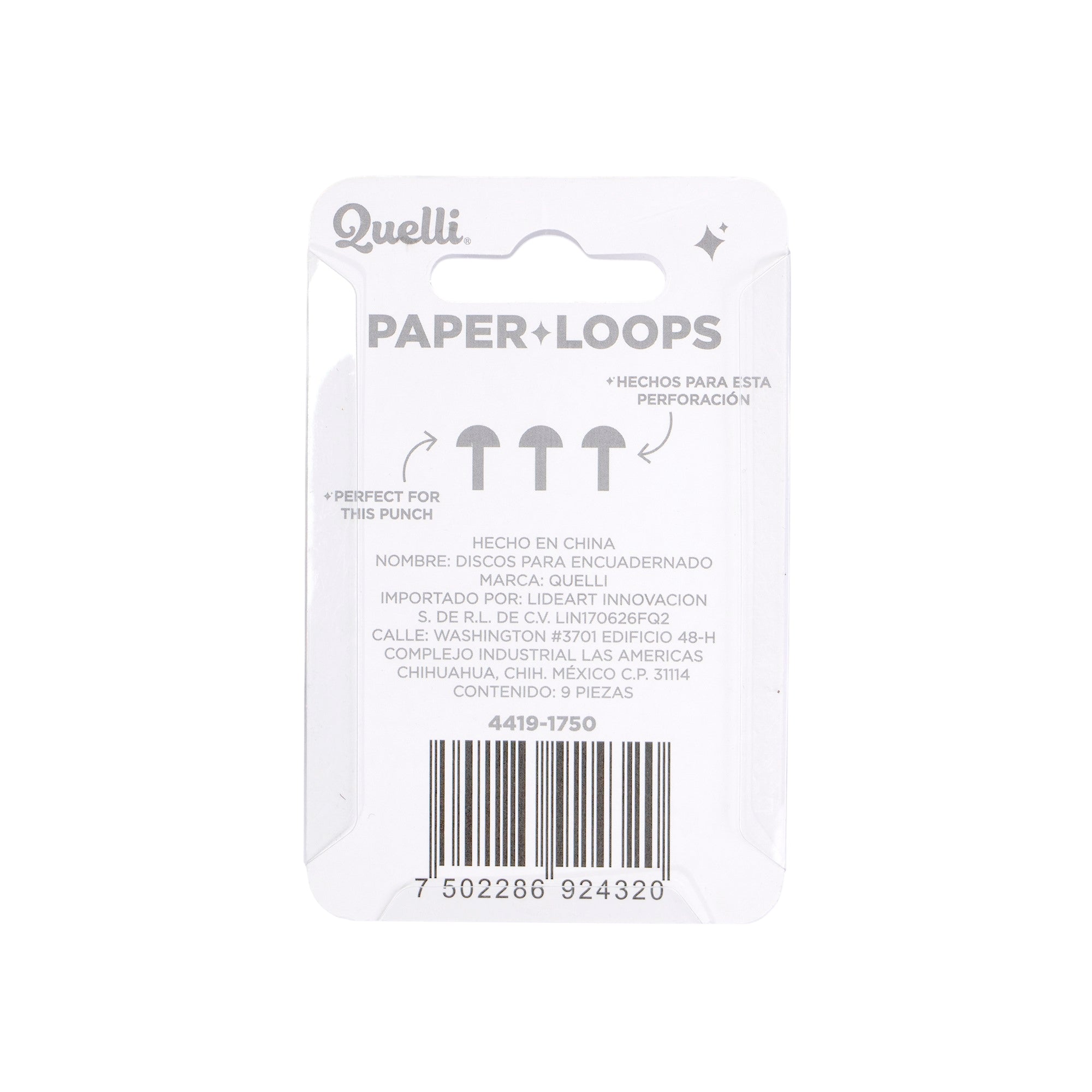 Discos para encuadernado 25mm blanco 9 pzs quelli