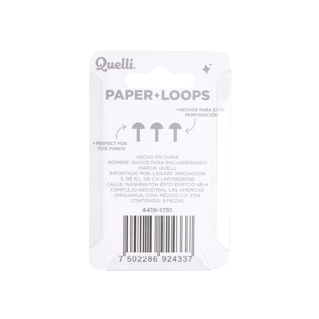 Discos para encuadernado 25 mm gris 9 pzs quelli