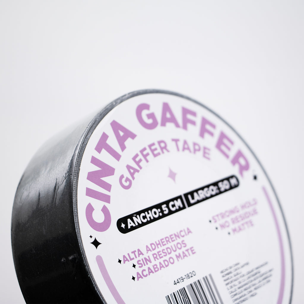 Cinta gaffer negro 5 cm x 50 mts Quelli