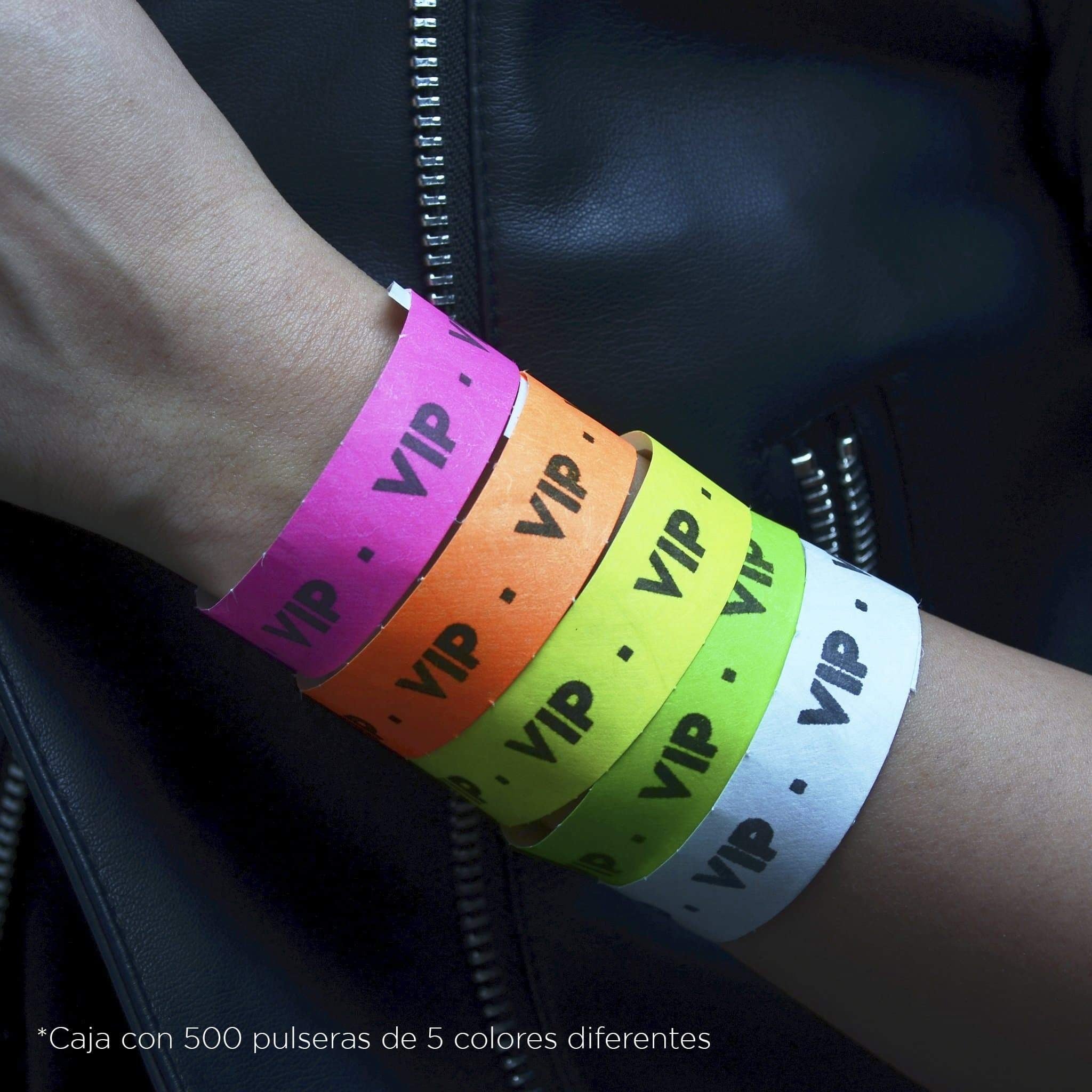 Pulseras de papel Tyvek desechable Morado 3/4" x 10"