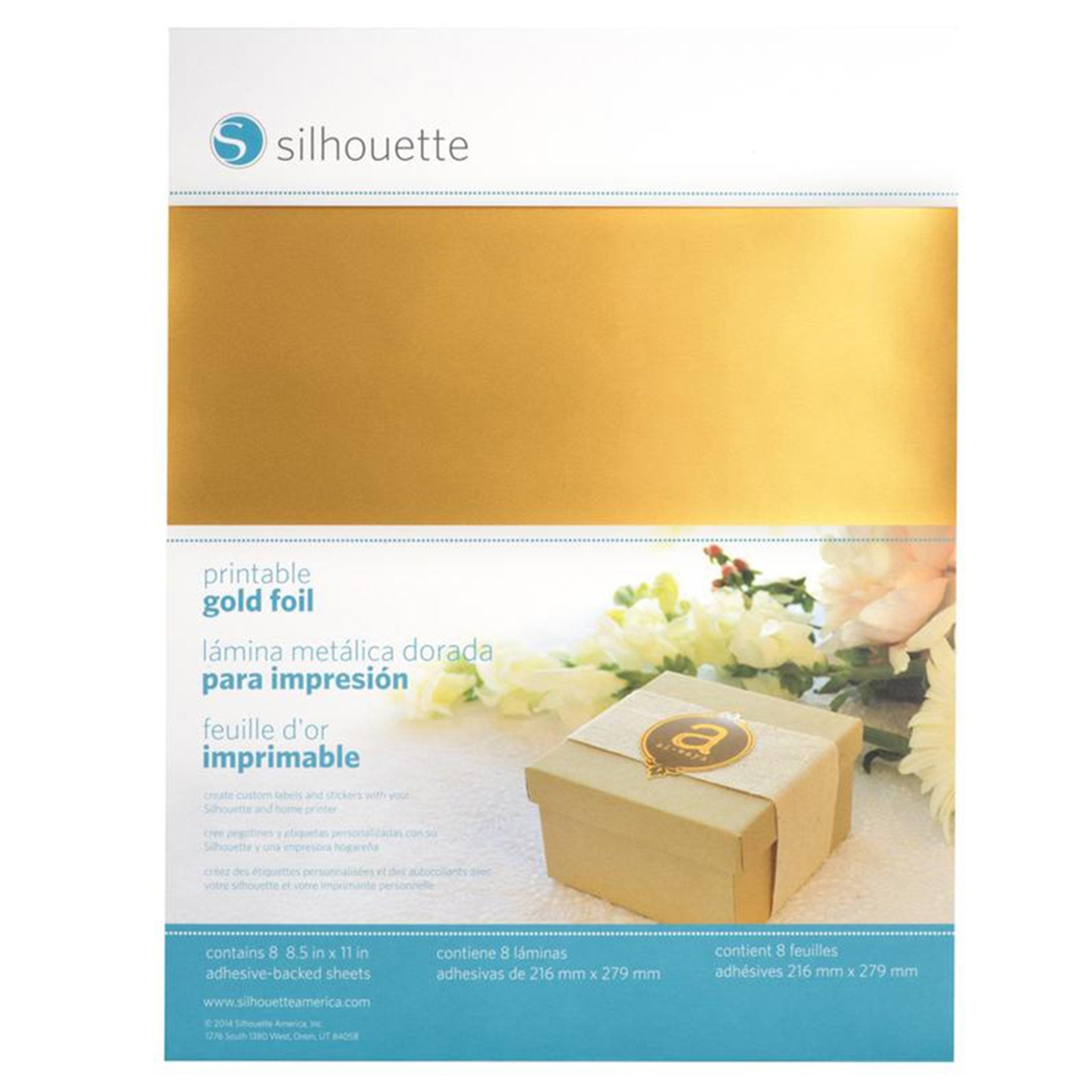 Papel Metálico Imprimible Oro Silhouette